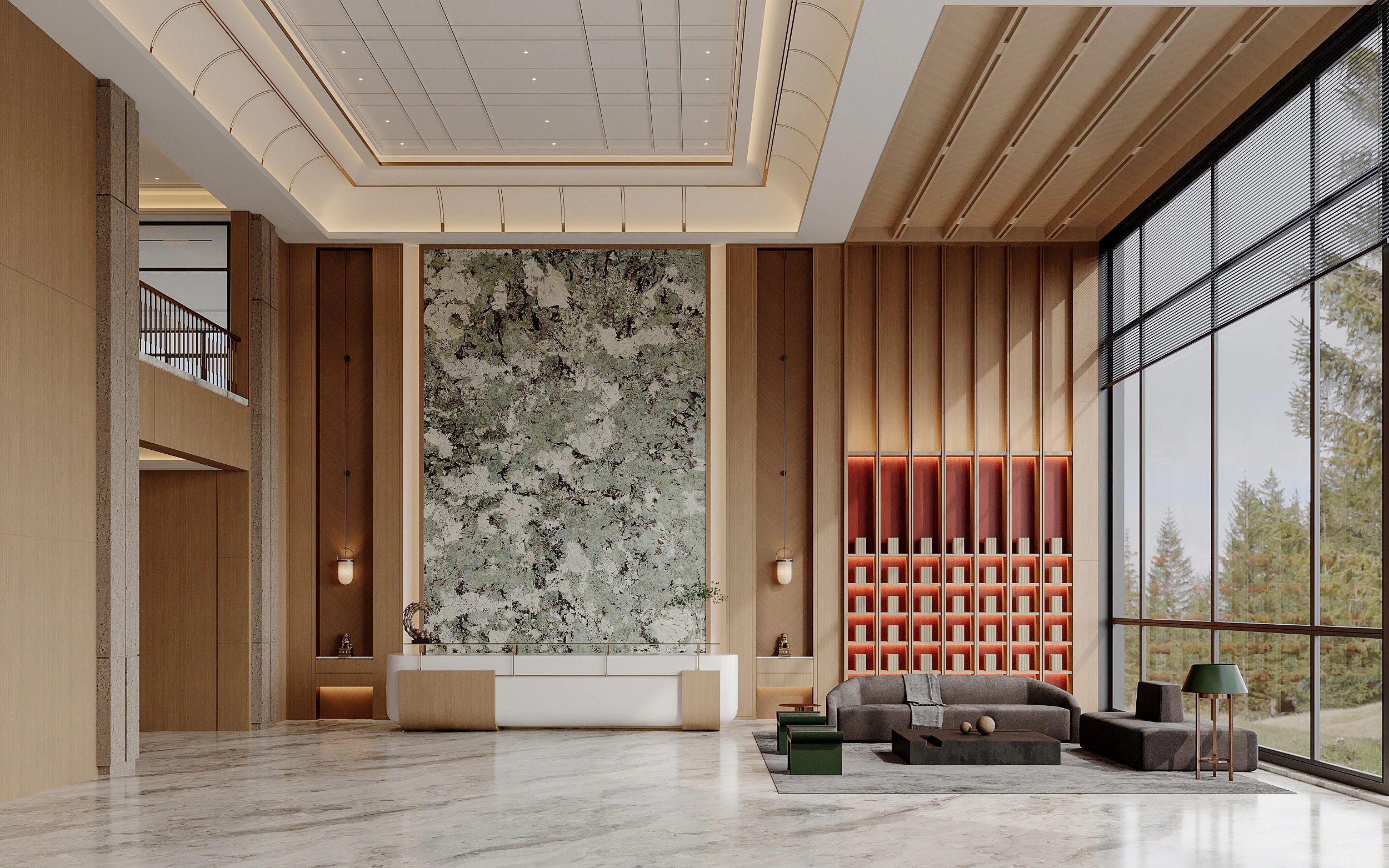 Reception lobby Interior scene69 3D Model .c4d .max .obj .3ds .fbx .stl .blend 