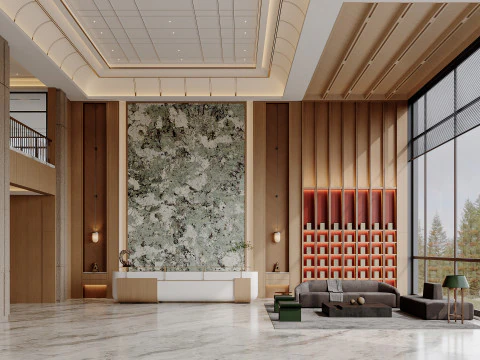 Hall della reception Scena interna69 Modello 3D