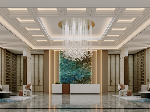 Reception lobby Interior scene70 Model 3D