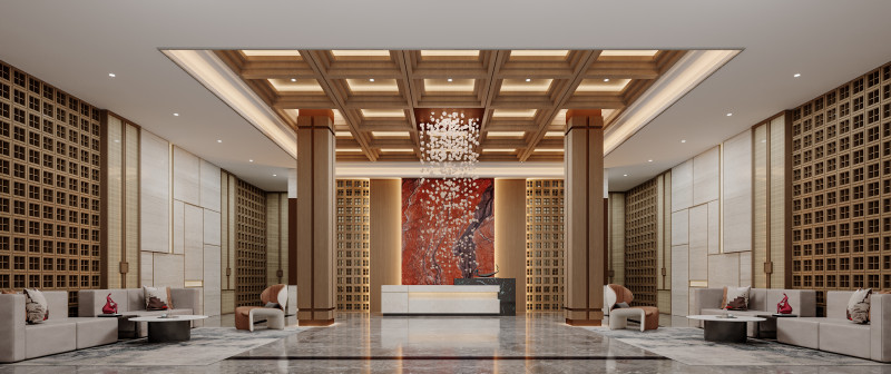 Reception lobby Interior scene71 3D-Modell .c4d .max .obj .3ds .fbx .stl .blend 