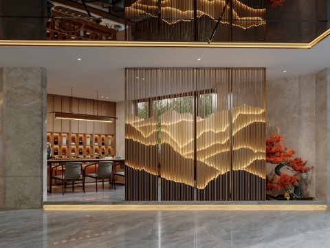 Reception lobby Interior scene72 Model 3D