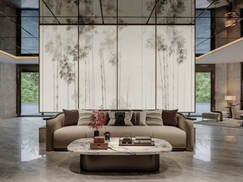 Reception lobby Interior scene72 Model 3D