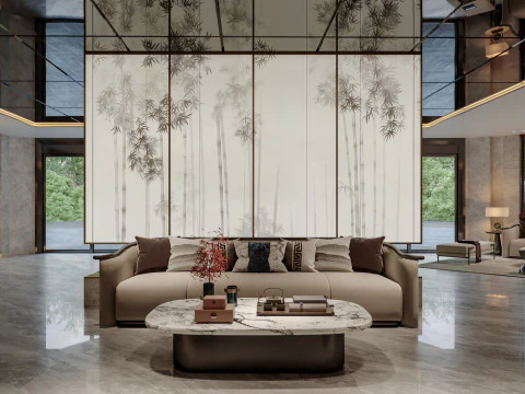 Reception lobby Interior scene72 3D Model