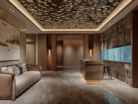 Reception lobby Interior scene72 3D Model
