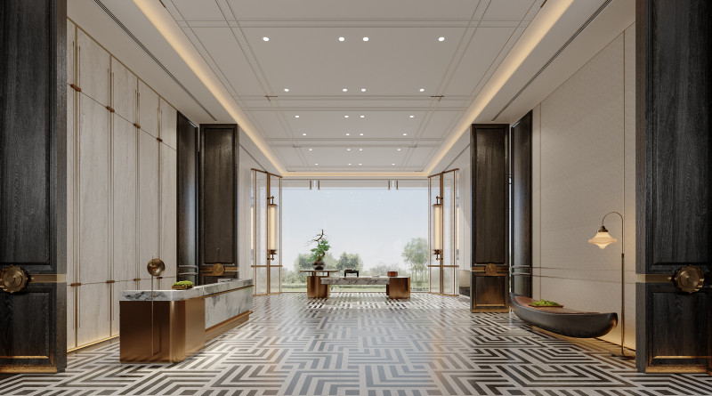 Reception lobby Interior scene77 3D मॉडल .c4d .max .obj .3ds .fbx .stl .blend 