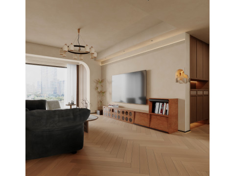 Living room dining room interior scenes 3 Model 3D