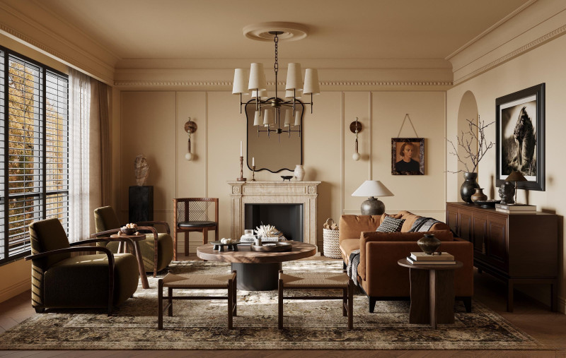 Modern living room interior scenes 4 Modello 3D .c4d .max .obj .3ds .fbx .stl .blend 