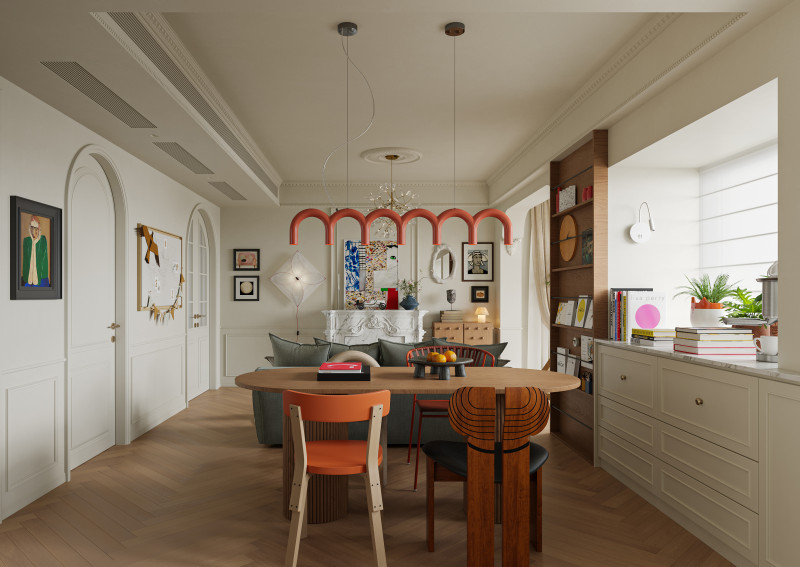 Living room dining room interior scenes 6 Model 3D .c4d .max .obj .3ds .fbx .stl .blend 