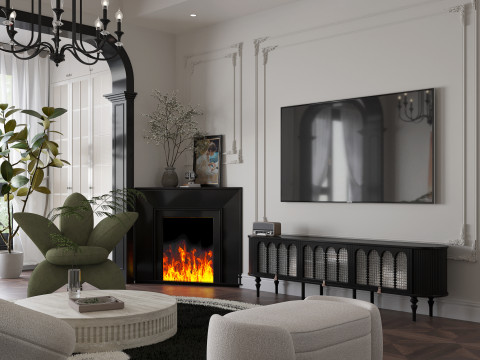 Modern living room interior scenes 9 Model 3D