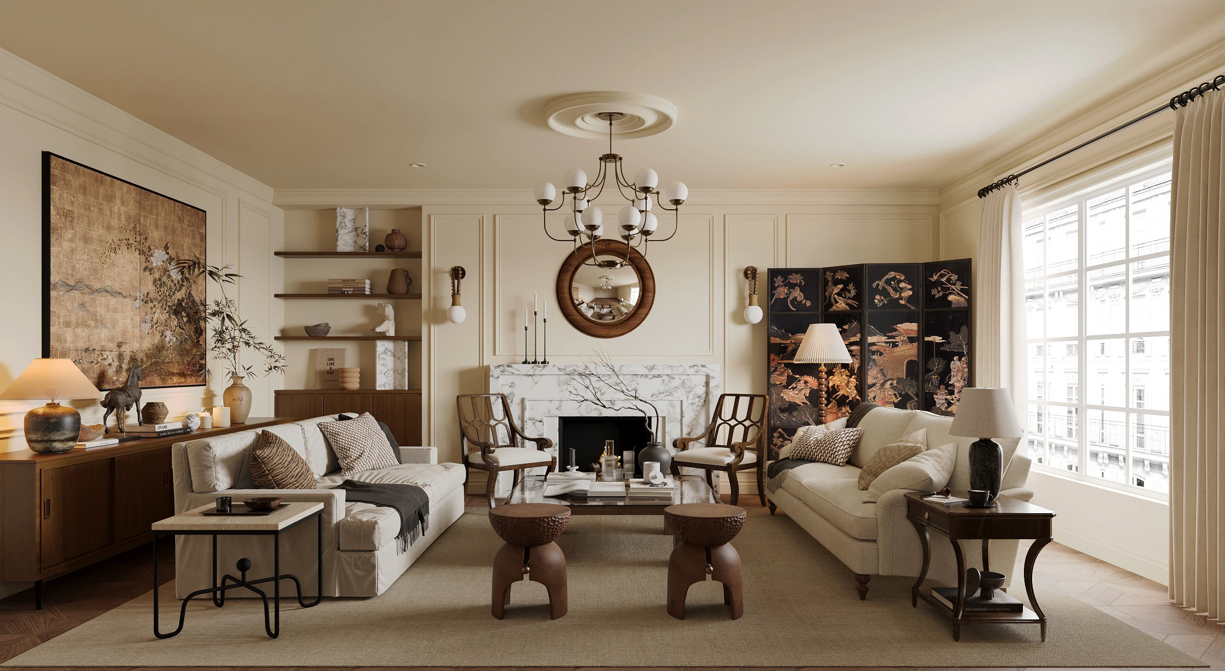 Living room interior scenes 10 3D Model .c4d .max .obj .3ds .fbx .stl .blend