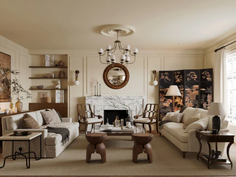 Living room interior scenes 10 3D Model