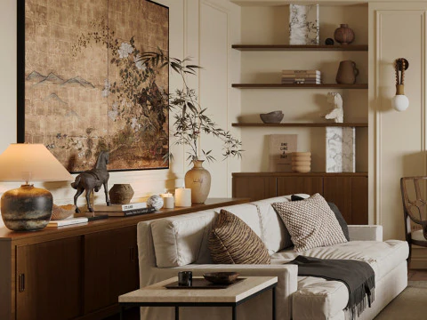 Living room interior scenes 10 3D Model