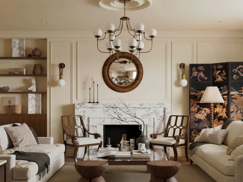 Living room interior scenes 10 3D Model