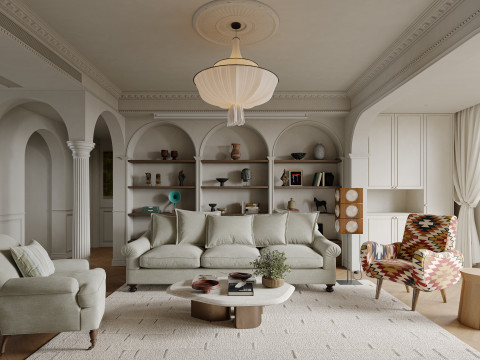 Living room dining room interior scenes 12 Model 3D