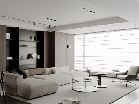 Living room dining room interior scenes 13 Model 3D