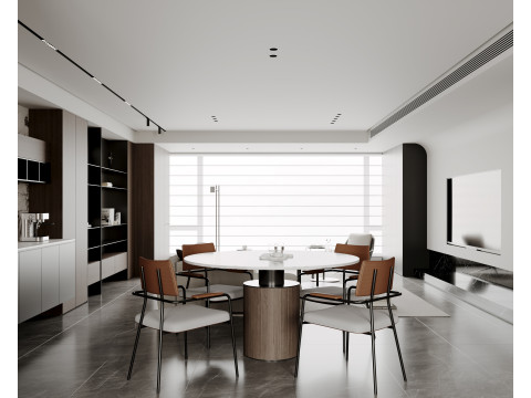 Living room dining room interior scenes 13 Model 3D