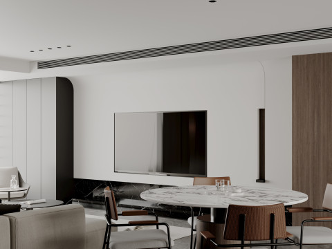 Living room dining room interior scenes 13 Model 3D