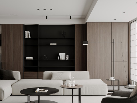 Living room dining room interior scenes 13 Model 3D
