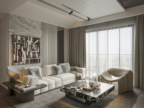 Living room dining room interior scenes 14 Model 3D