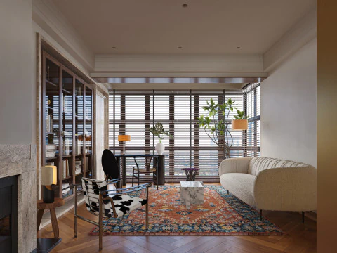 Living room interior scenes 16 3D Model