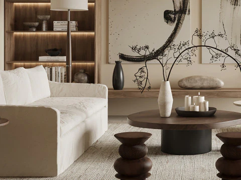 Living room interior scenes 17 3D Model