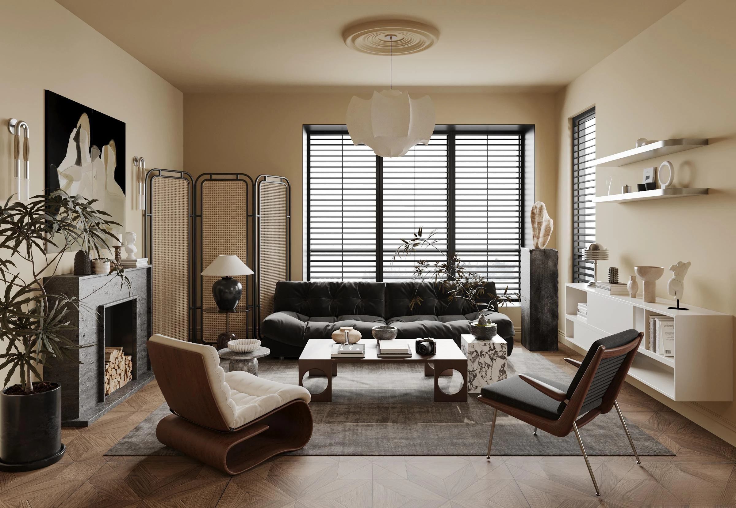 Living room interior scenes 22 3D Model .c4d .max .obj .3ds .fbx .stl .blend