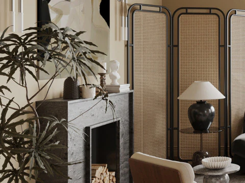 Living room interior scenes 22 3D Model