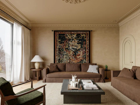 Sceny z wnętrza salonu 23 Model 3D