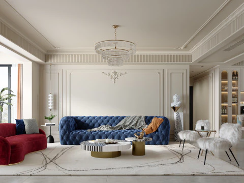 Living room interior scenes 24 3D Model