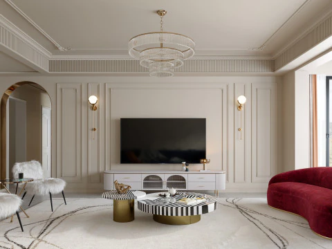 Living room interior scenes 24 3D Model