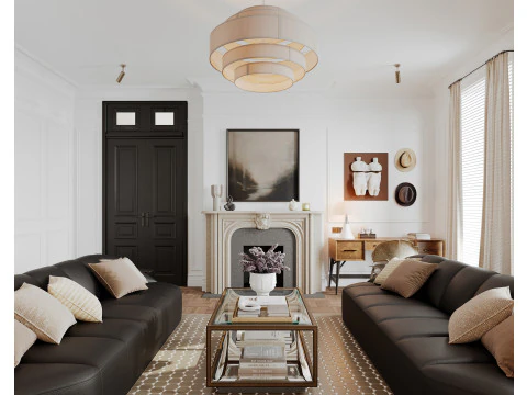 Сцены интерьера гостиной 26 3D Модель