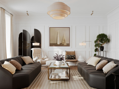 Living room interior scenes 26 3D 模型