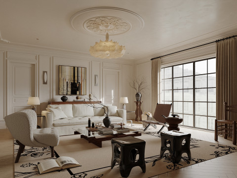 Living room interior scenes 29 Model 3D