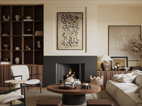 Living room interior scenes 30 Model 3D