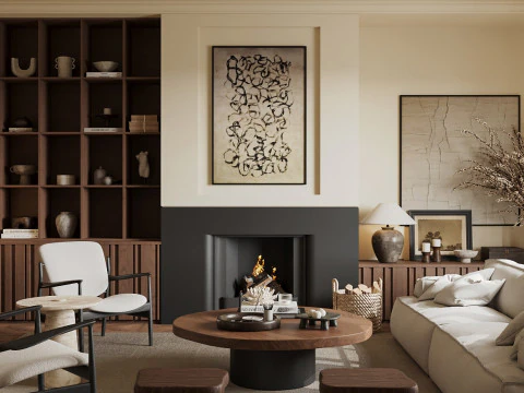 Living room interior scenes 30 3D Model
