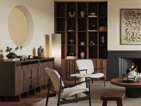 Living room interior scenes 30 3D Model