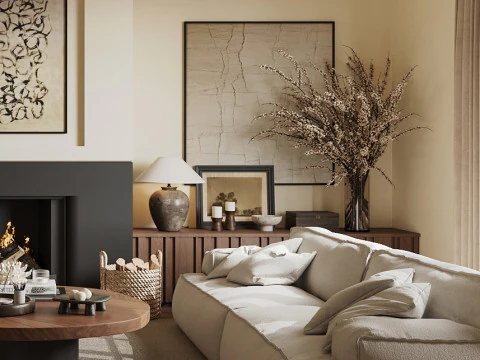 Living room interior scenes 30 3D Model
