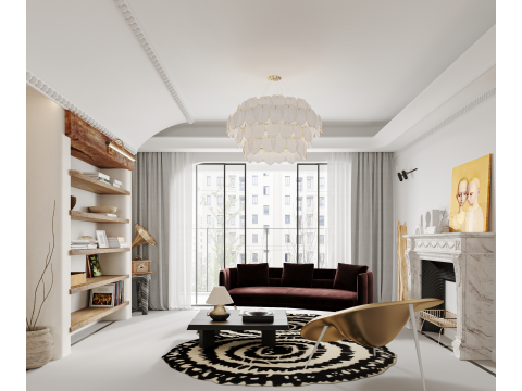 Living room interior scenes 31 Model 3D
