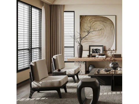 Living room interior scenes 32 3D Model