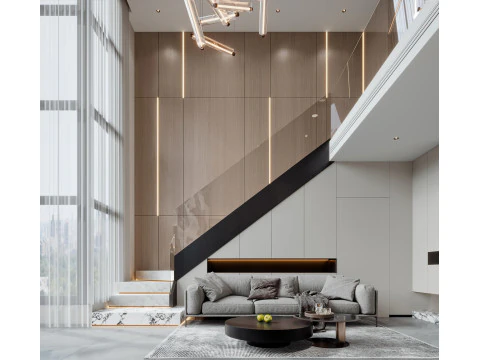 Living room interior scenes 33 3D Model