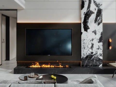 Living room interior scenes 33 3D Model