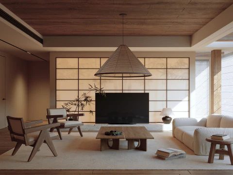 Сцены интерьера гостиной 35 3D Модель