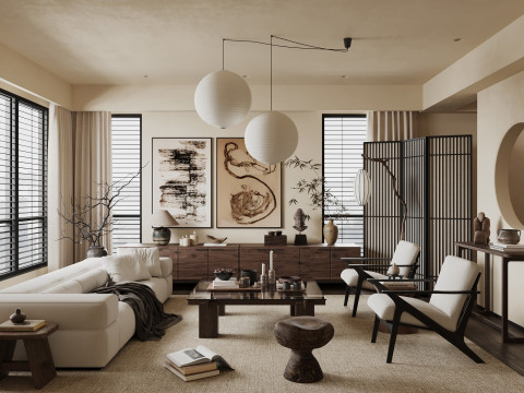 Living room interior scenes 36 Model 3D