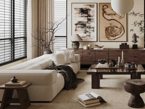 Living room interior scenes 36 Model 3D