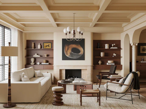 Сцены интерьера гостиной 38 3D Модель