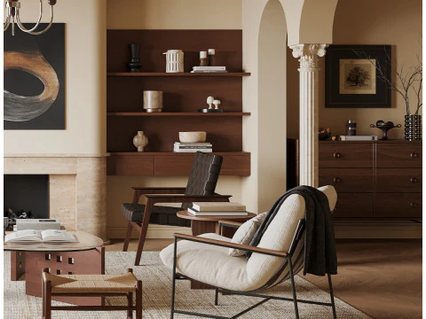 Living room interior scenes 38 3D Model