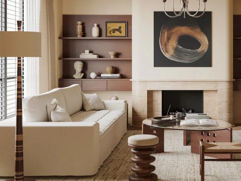 Living room interior scenes 38 3D Model