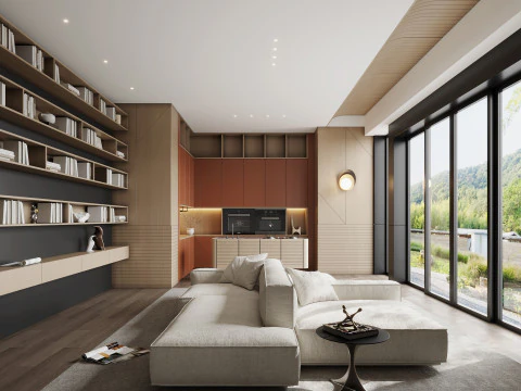 Сцены интерьера гостиной 39 3D Модель