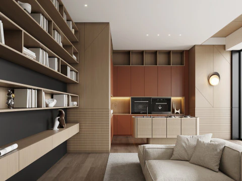 Living room interior scenes 39 3D Model