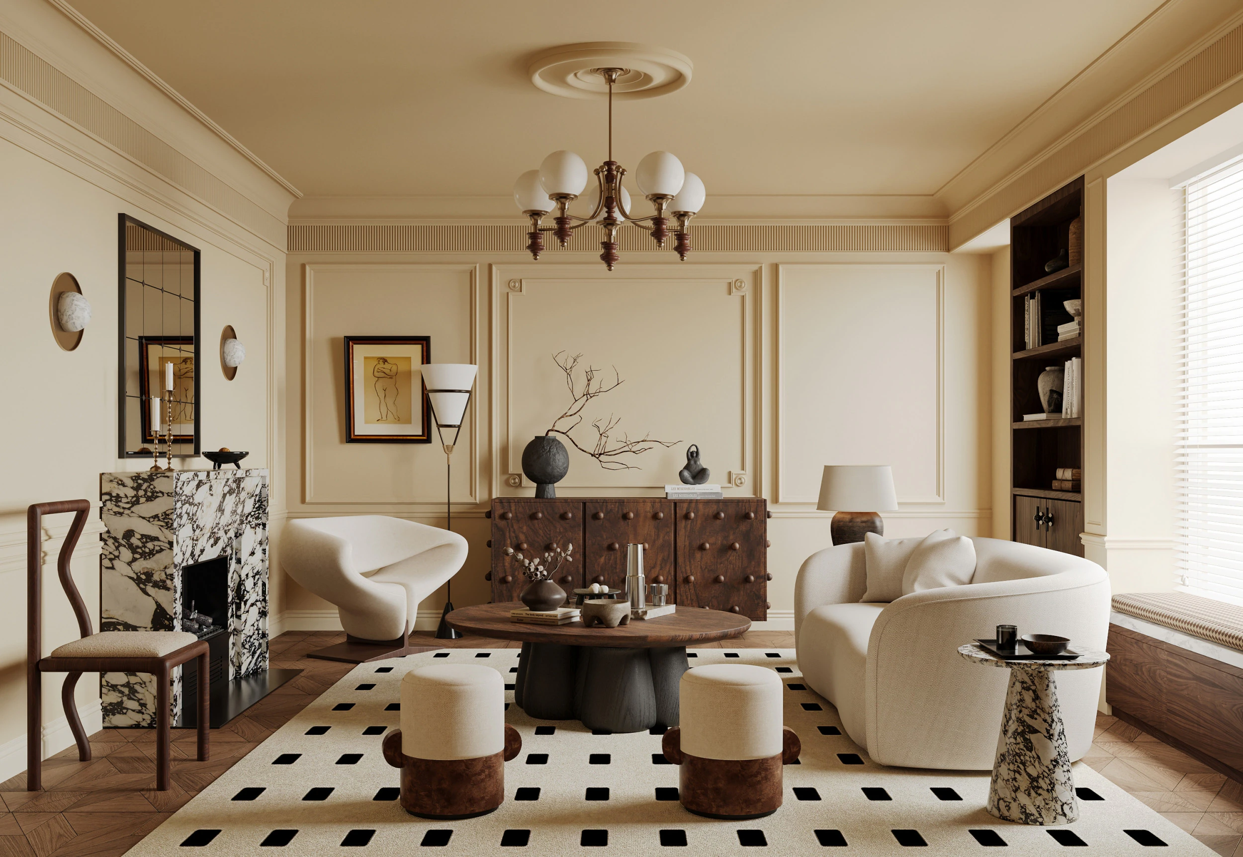 Living room interior scenes 41 3D Model .c4d .max .obj .3ds .fbx .stl .blend 